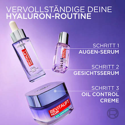 Gesichtsgel Revitalift Filler Oil Control mattierend, 50 ml L'ORÉAL PARiS