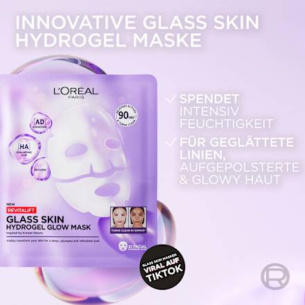Gesichtsmaske Glass Skin Hydrogel Glow Mask Multipack, 4 St