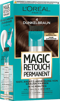Ansatzset zur Abdeckung von grauem Haar, 4 Dunkelbraun, 1 St