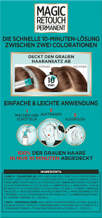 Ansatzset zur Abdeckung von grauem Haar, 5 Braun, 1 St