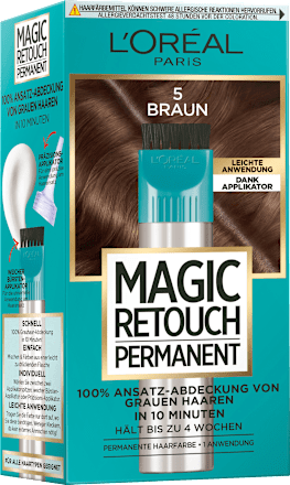 Ansatzset zur Abdeckung von grauem Haar, 5 Braun, 1 St