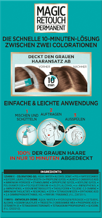 Uitgroeiset voor grijs haar, 6 lichtbruin, 1 stuk