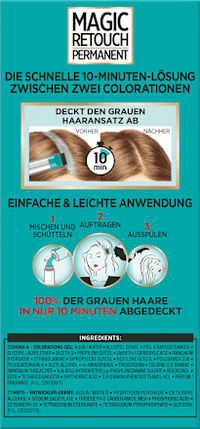 Ansatzset zur Abdeckung von grauem Haar, 7 Dunkelblond, 1 St