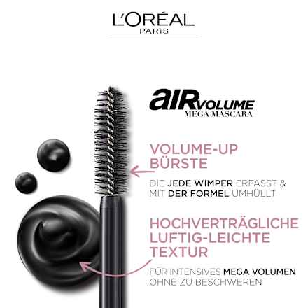 Mascara Air Volume Mega Black, 9 ml