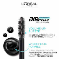 Mascara Air Volume Mega Waterproof Black, 7,9 ml