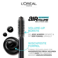 Mascara Air Volume Mega Waterproof Zwart, 7,9 ml