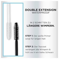 Mascara Double Extension Waterproof Black, 12 ml