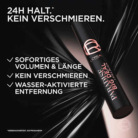 Mascara Paradise Big Deal Latex Black, 9,9 ml