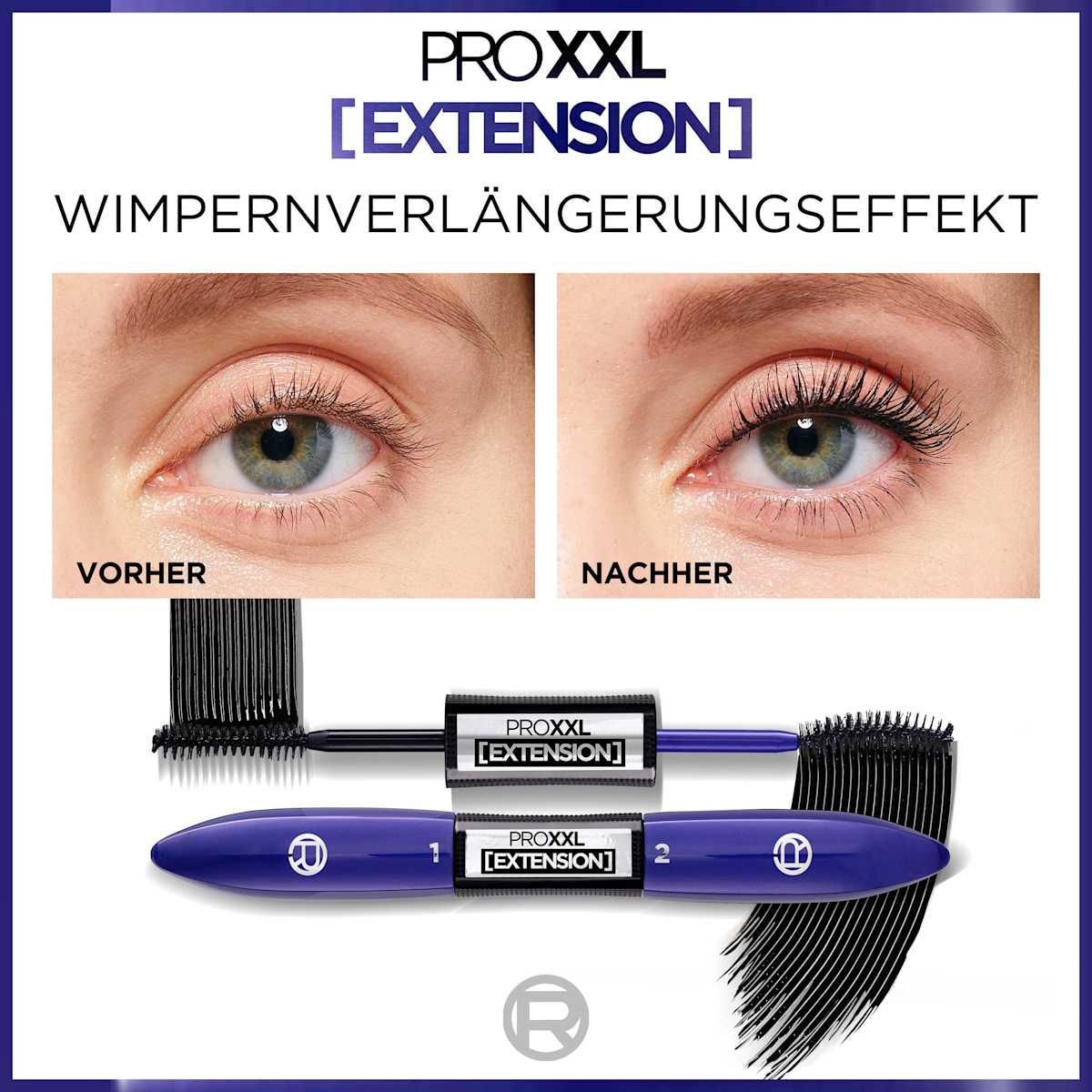 Mascara PRO XXL Dubbele Extension Zwart, 12 ml