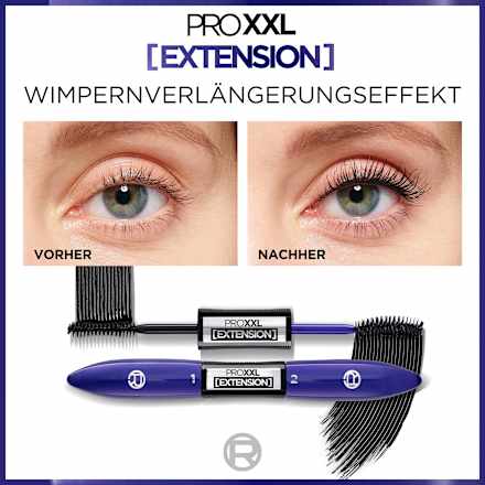Mascara PRO XXL Double Extension Black, 12 ml