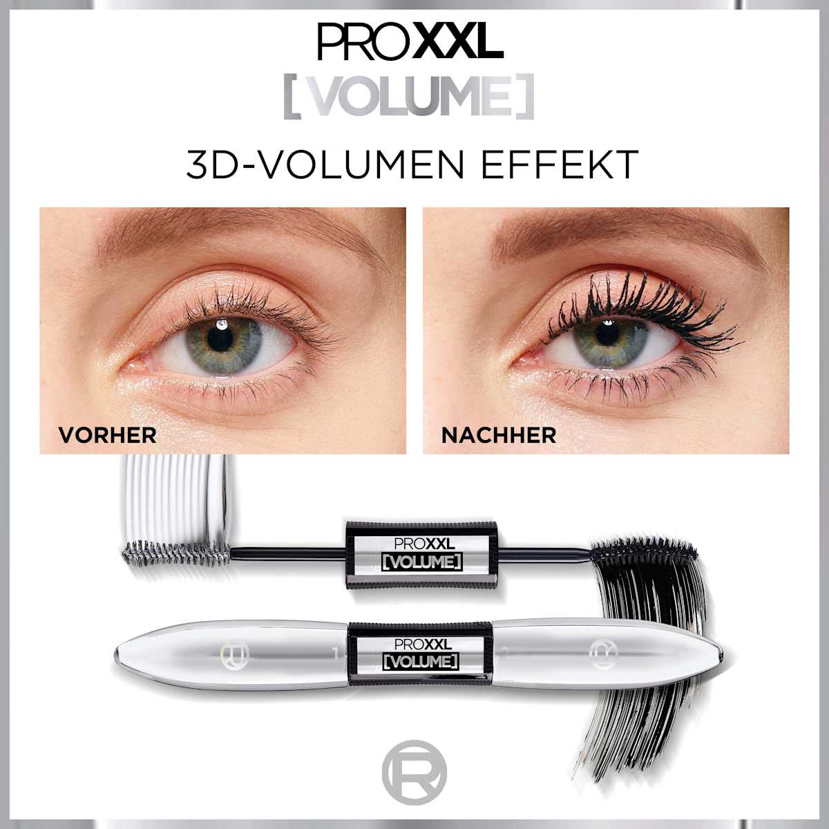 Mascara PRO XXL Dubbel Volume Zwart, 12 ml