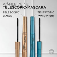 Mascara Telescopisch Waterdicht Zwart, 8 ml