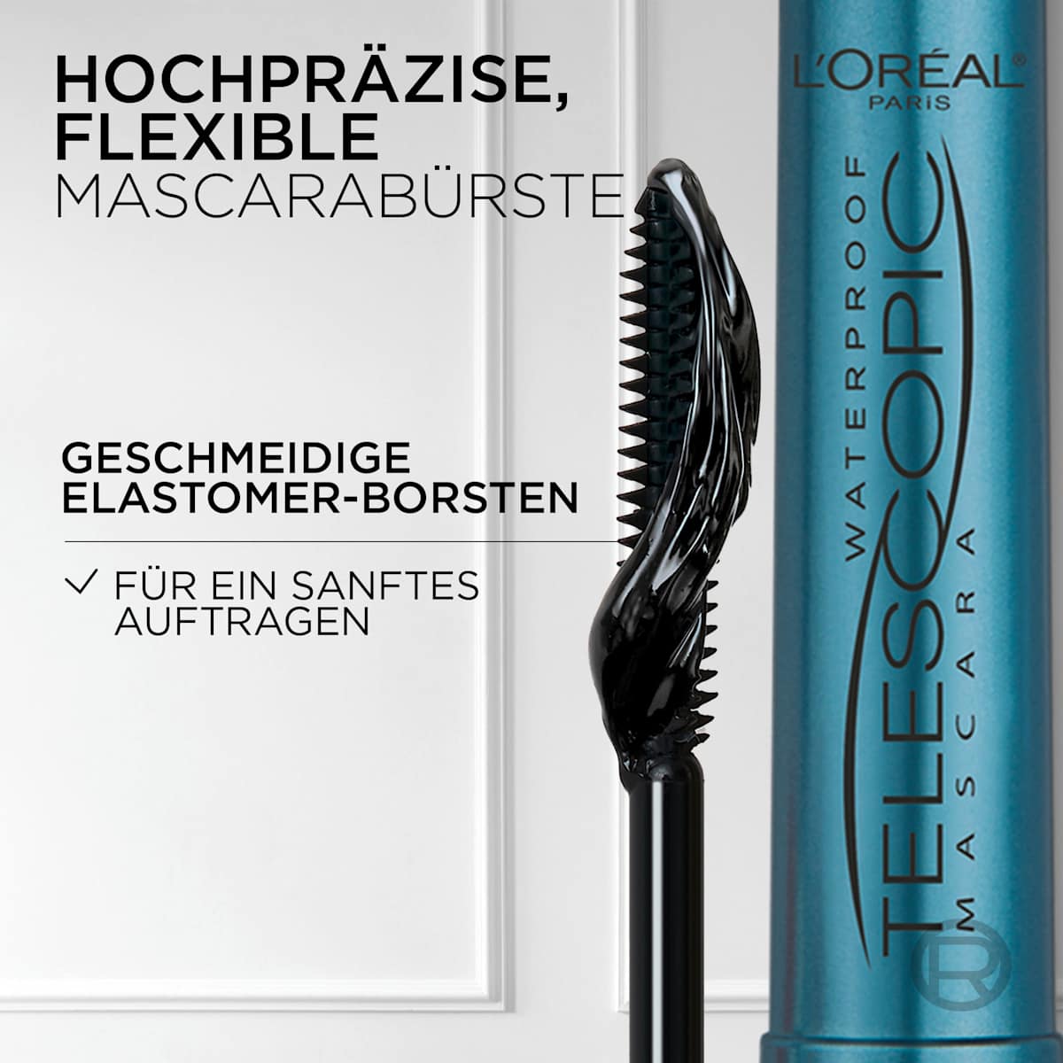 Mascara Telescopisch Waterdicht Zwart, 8 ml