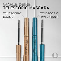 Mascara Telescopic Waterproof Schwarz, 8 ml