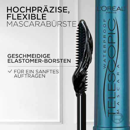 Mascara Telescopic Waterproof Schwarz, 8 ml