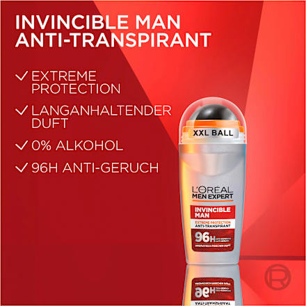 Antitranspirant Deo Roll-on Invincible, 50 ml