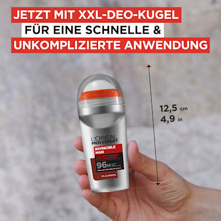 Antitranspirant deodorant roll-on Invincible, 50 ml