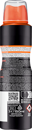 Déodorant antiperspirant en spray Carbon Protect 5 en 1, 150 ml