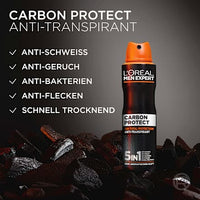 Déodorant antiperspirant en spray Carbon Protect 5 en 1, 150 ml