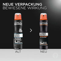 Déodorant antiperspirant en spray Carbon Protect 5 en 1, 150 ml