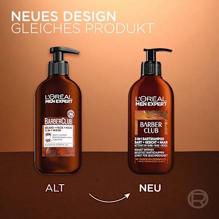 Baardshampoo Barber Club 3in1, 200 ml