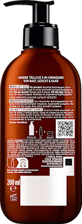 Bartshampoo Barber Club 3in1, 200 ml