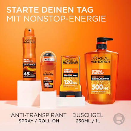 Duschgel Hydra Energy mit Taurin, Aufwach-Kick, 250 ml