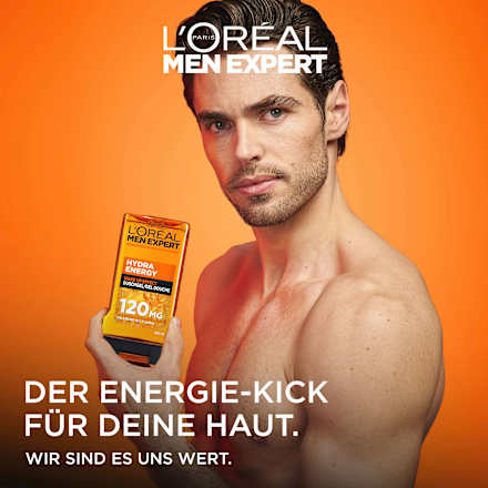 Duschgel Hydra Energy mit Taurin, Aufwach-Kick, 250 ml