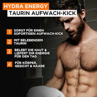 Hydra Energy douchegel met taurine, wake-up boost, 250 ml