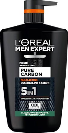 Pure Carbon Douchegel met Carbon, Multi Action 5-in-1, 1.000 ml