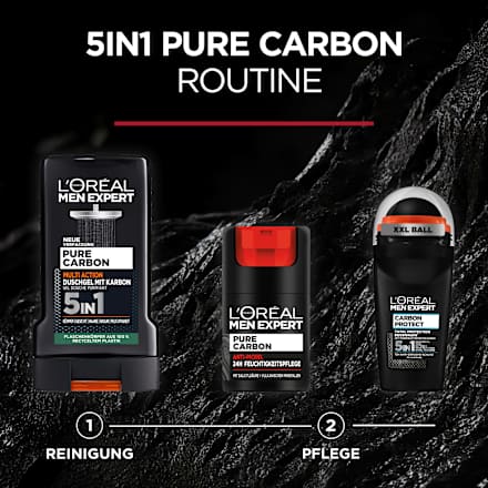 Pure Carbon Douchegel met Carbon, Multi Action 5-in-1, 250 ml