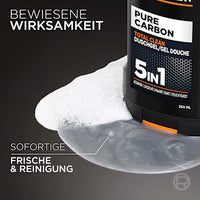 Duschgel Pure Carbon mit Karbon, Multi Action 5in1, 250 ml