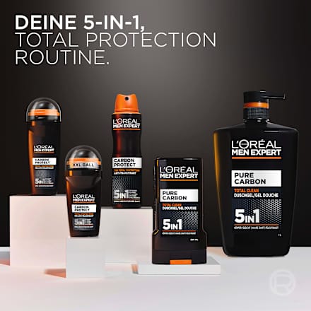 Duschgel Pure Carbon mit Karbon, Multi Action 5in1, 250 ml