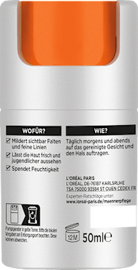 Gesichtscreme Anti-Falten, Feuchtigkeitspflege mit Vitamin E, 50 ml