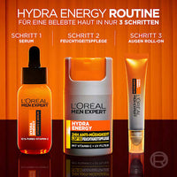 Gesichtscreme Hydra Energy, Feuchtigkeitspflege mit Vitamin C, 24h Anti-Müdigkeit LSF 15, 50 ml L'ORÉAL PARiS MEN EXPERT