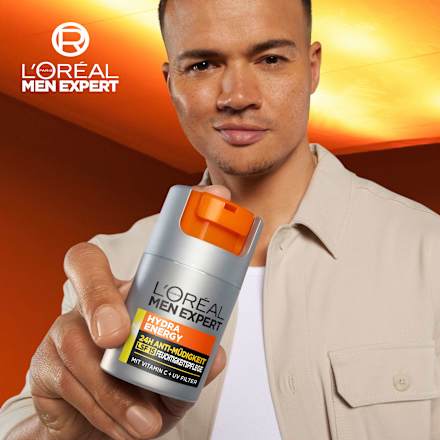 Gesichtscreme Hydra Energy, Feuchtigkeitspflege mit Vitamin C, 24h Anti-Müdigkeit LSF 15, 50 ml L'ORÉAL PARiS MEN EXPERT
