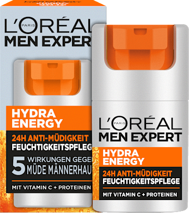 Gesichtscreme Hydra Energy, Feuchtigkeitspflege mit Vitamin C, 24h Anti-Müdigkeit, 50 ml