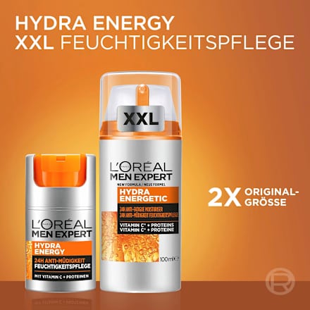 Gesichtscreme Hydra Energy, Feuchtigkeitspflege mit Vitamin C, 24h Anti-Müdigkeit, 50 ml