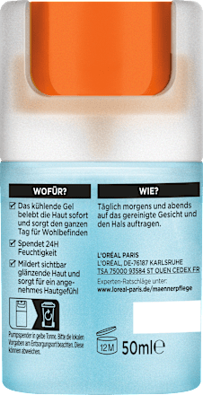 Gesichtsgel Hydra Energy, Kühlend & Anti-Glanz, 24h Anti-Müdigkeit, 50 ml