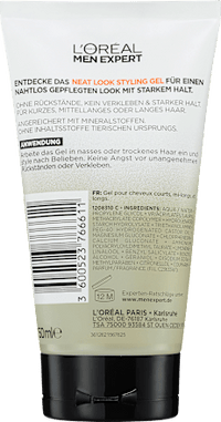 Haargel InvisiControl Neat Look Styling Gel, 150 ml L'ORÉAL PARiS MEN EXPERT
