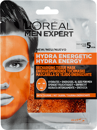 Hydra Energy sheetmasker met taurine, 30 g