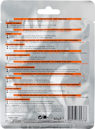 Tuchmaske Hydra Energy mit Taurin, 30 g