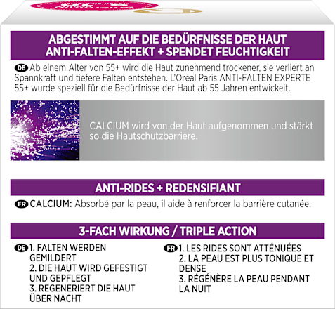 Nachtcreme Anti Falten Experte 55+, 50 ml