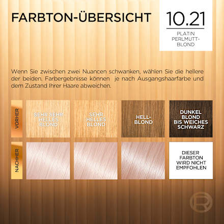 Haarkleur 10.21 Platina Parelblond, 1 stuk