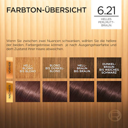 Haarfarbe 6.21 Helles Perlmuttbraun, 1 St