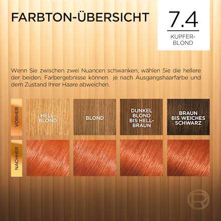 Haarfarbe 7.4 Kupferblond, 1 St