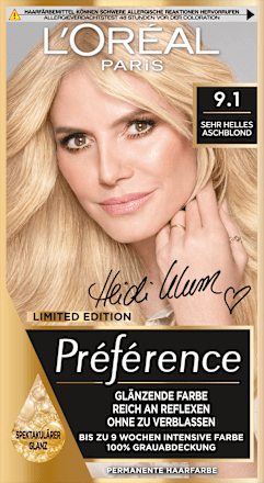 Haarkleur 9.1 Zeer licht asblond, 1 st