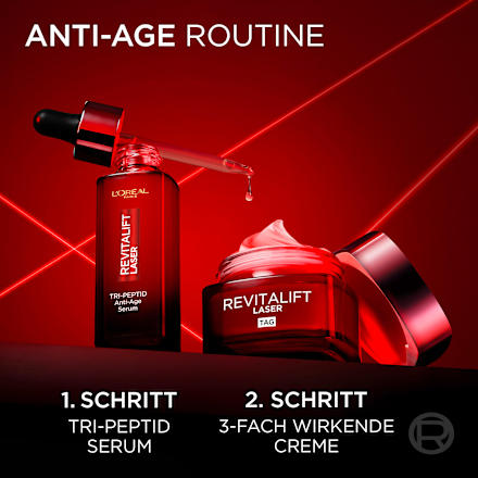 Anti-Aging Laser Serum mit Tri-Peptiden, Hyaluronsäure und Vitamin C, 30 ml
