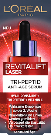 Anti-Aging Laser Serum mit Tri-Peptiden, Hyaluronsäure und Vitamin C, 30 ml