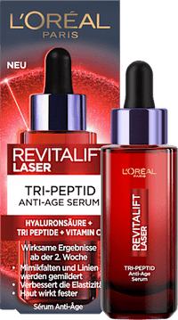 Anti-Aging Laser Serum mit Tri-Peptiden, Hyaluronsäure und Vitamin C, 30 ml